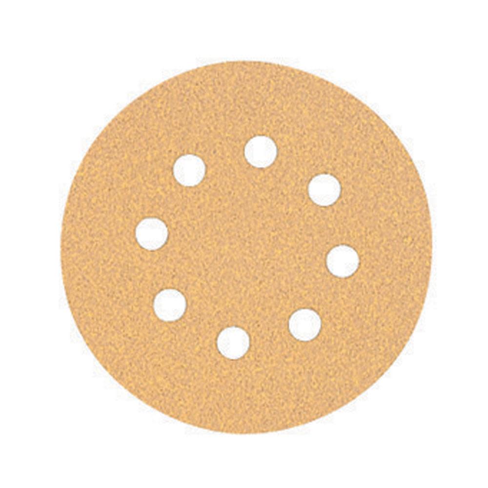 DEWALT 5 In. 8 Hole 220 Grit Hook and Loop Random Orbit Sandpaper (5 pack) DW4306 from DEWALT - Mycitystee