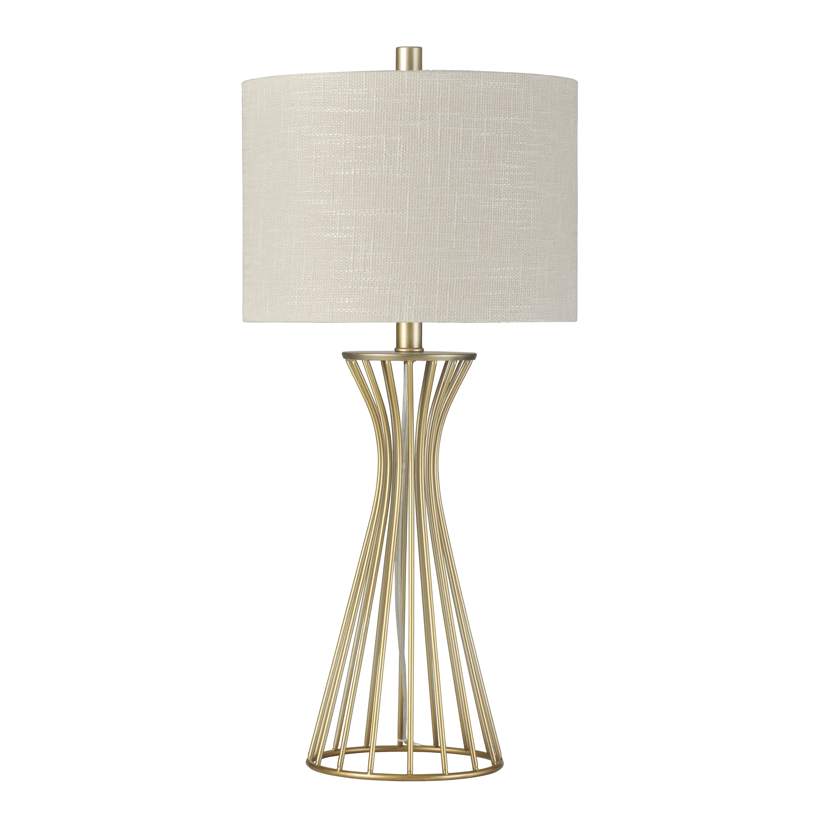 StyleCraft McPartland Champagne Gold Table Lamp - Oatmeal Shade - Mycitystee