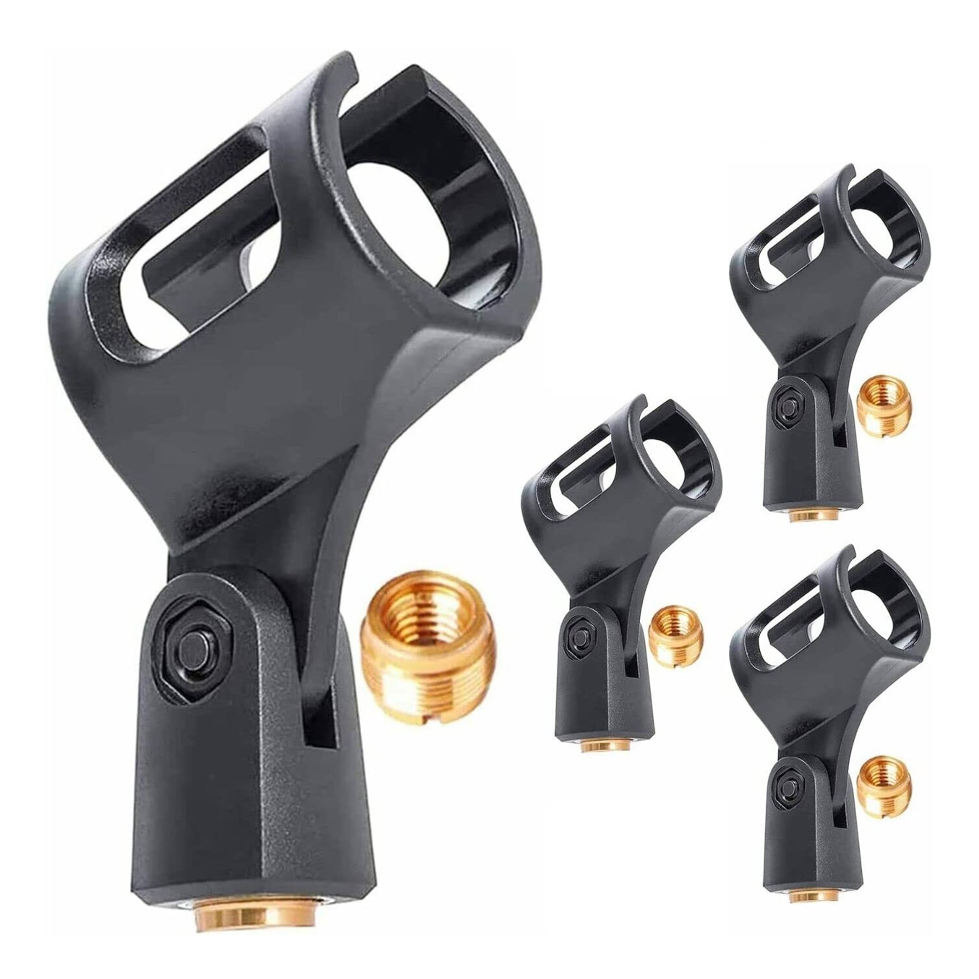 5 Core 4 Pieces Black Universal Nut Adapter Microphone Clip Clamp Holder For All Mic stand MC-01 4PCS - Mycitystee