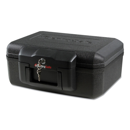 SentrySafe 1200 Series Fire Chest， 0.18 cu ft， 14.3w x 11.2d x 6.1h， Black - Mycitystee