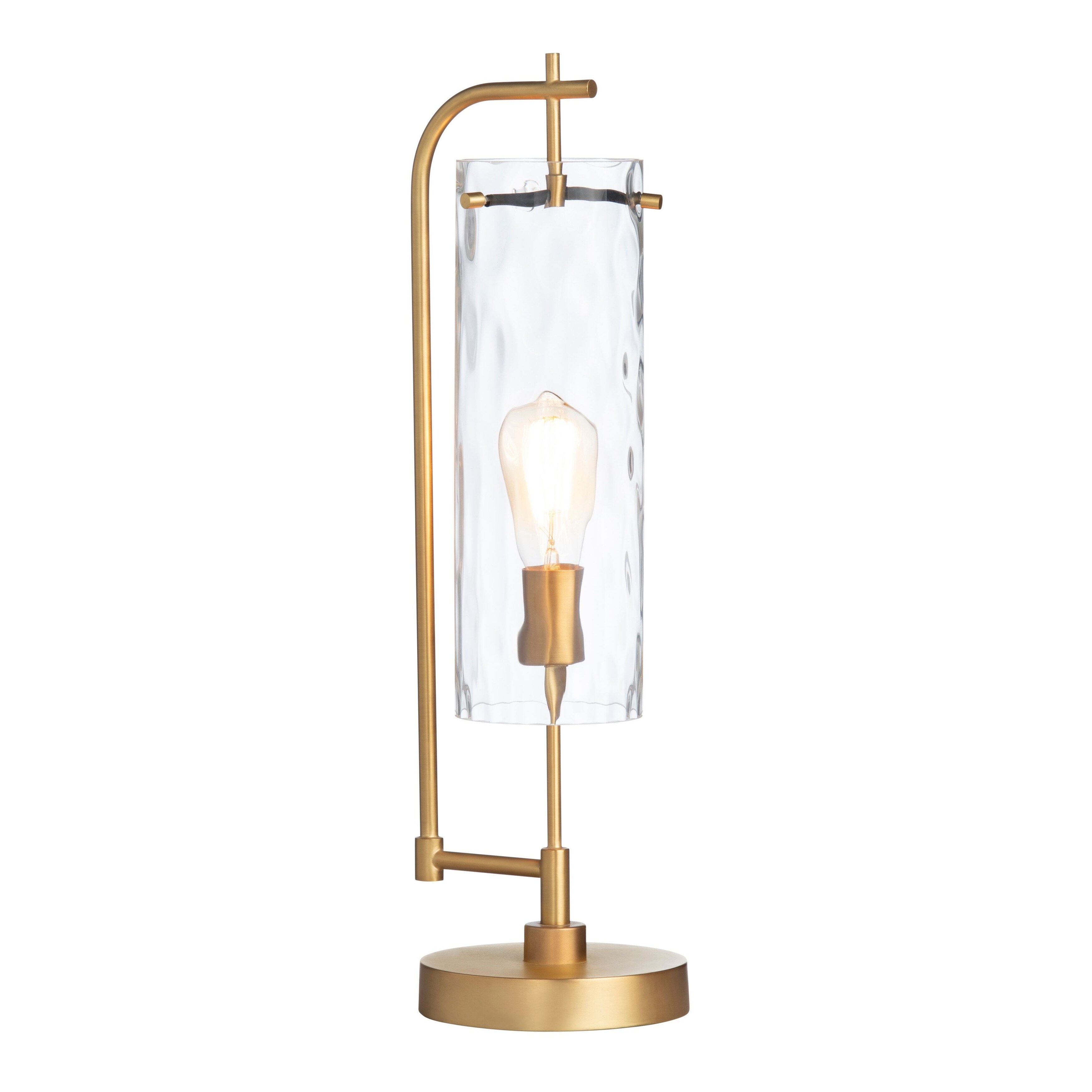 Lullisto Metal Table Lamp with Glass Shade - Mycitystee