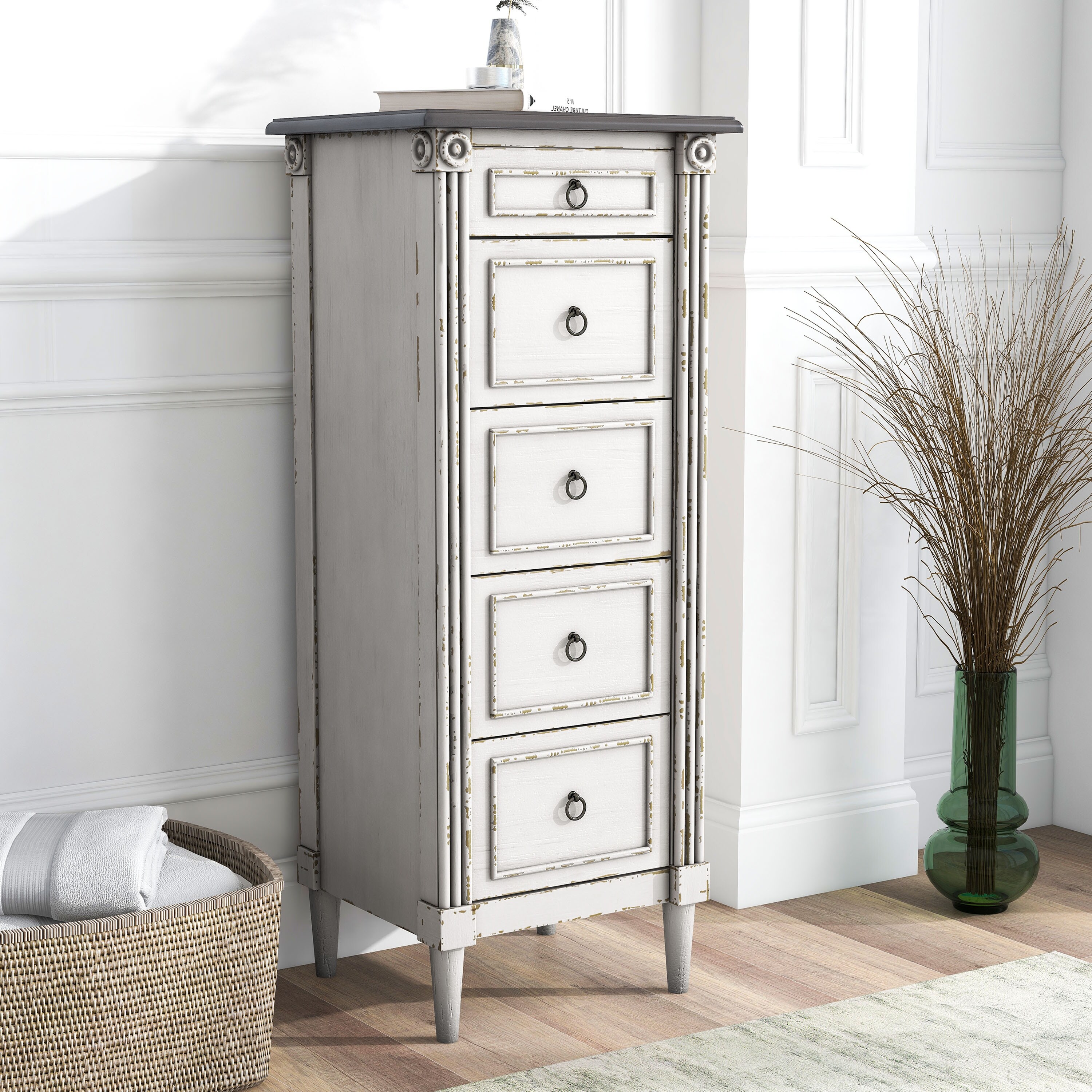 Joneigh White Chest with Lift-Top Mirror by Furniture of America - - 36329819 - Mycitystee