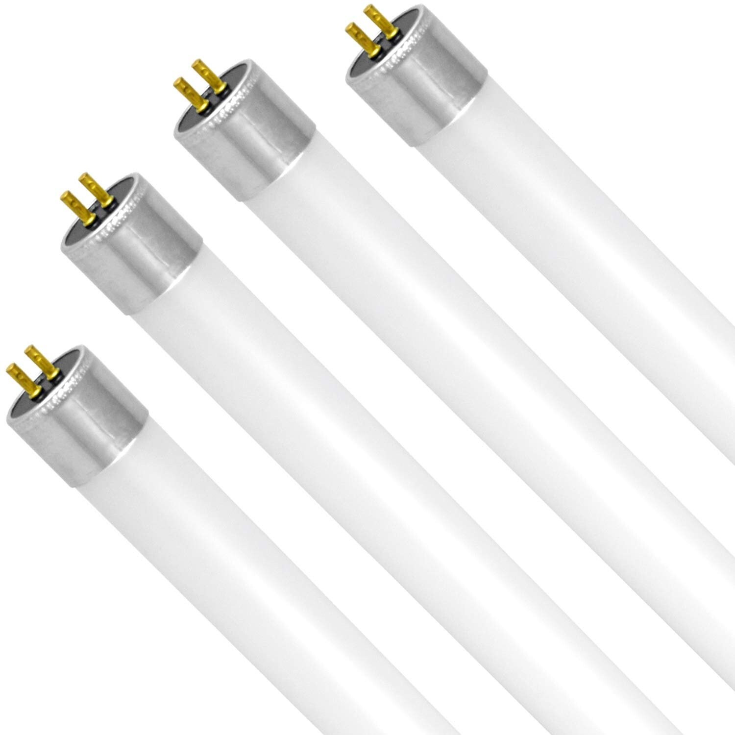 Luxrite 4FT LED Tube Light， T5 HO， 25W (54W Equivalent)， 3200 Lumens， Ballast Bypass， 120-277V， G5 Base (4 Pack) - Mycitystee