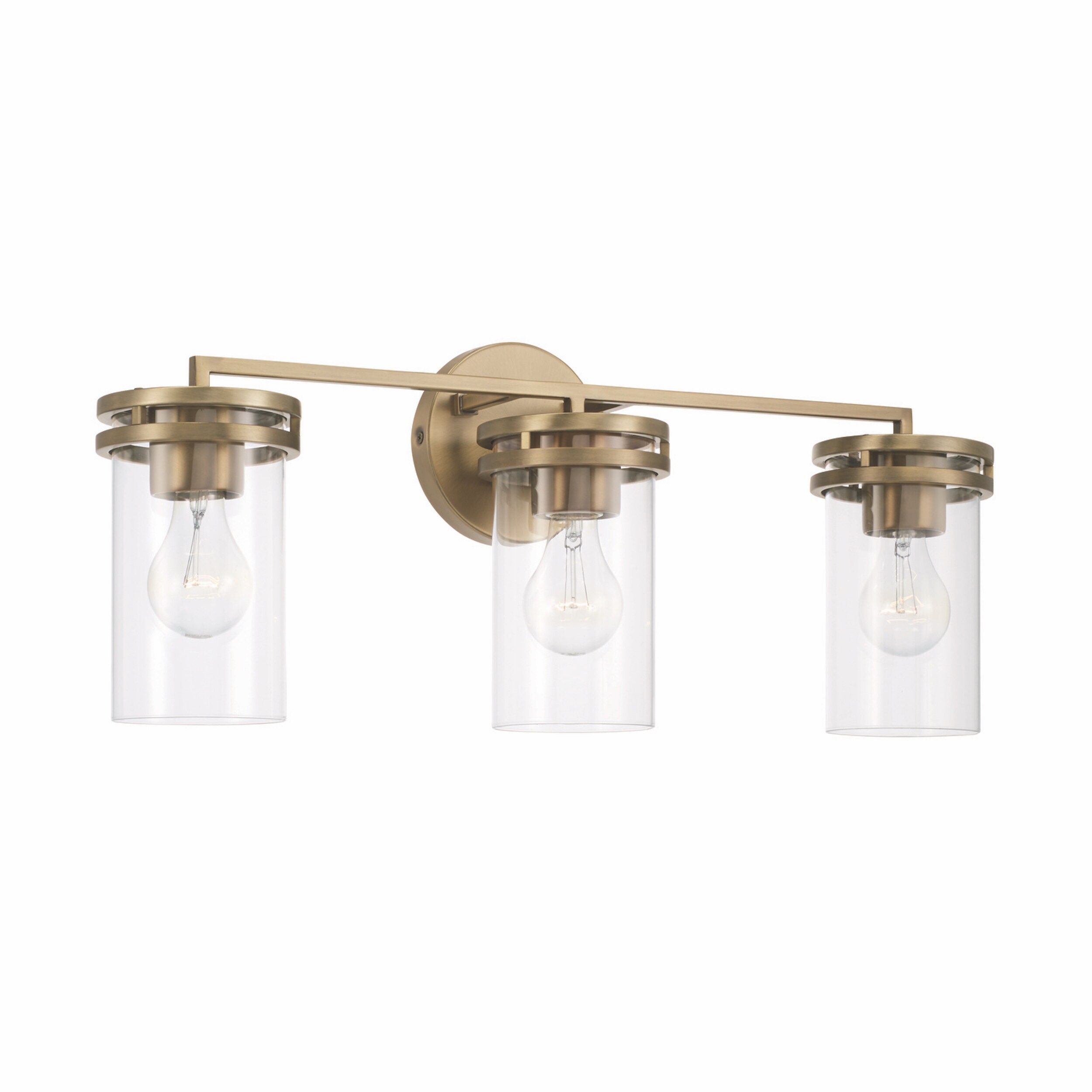 Fuller 3-light Bath/ Vanity Fixture w/ Clear Glass - Mycitystee