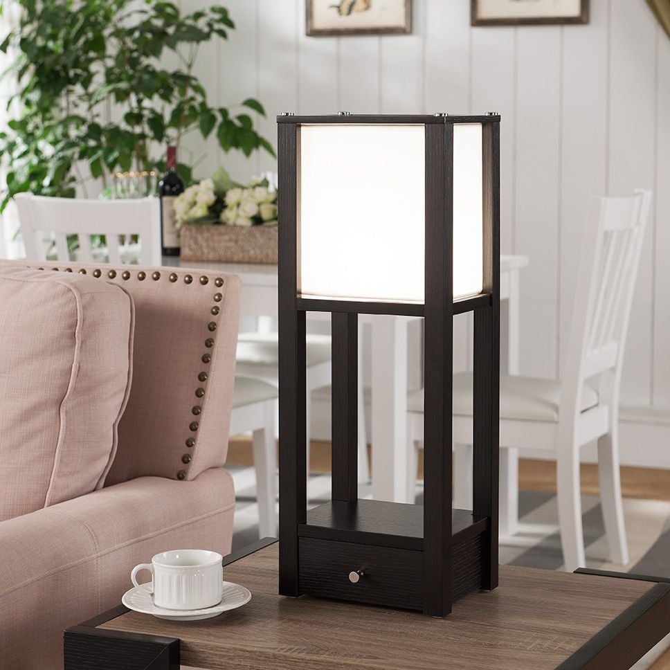 Q-Max Striking Contemporary Style Floor Lamp， Brown - Mycitystee