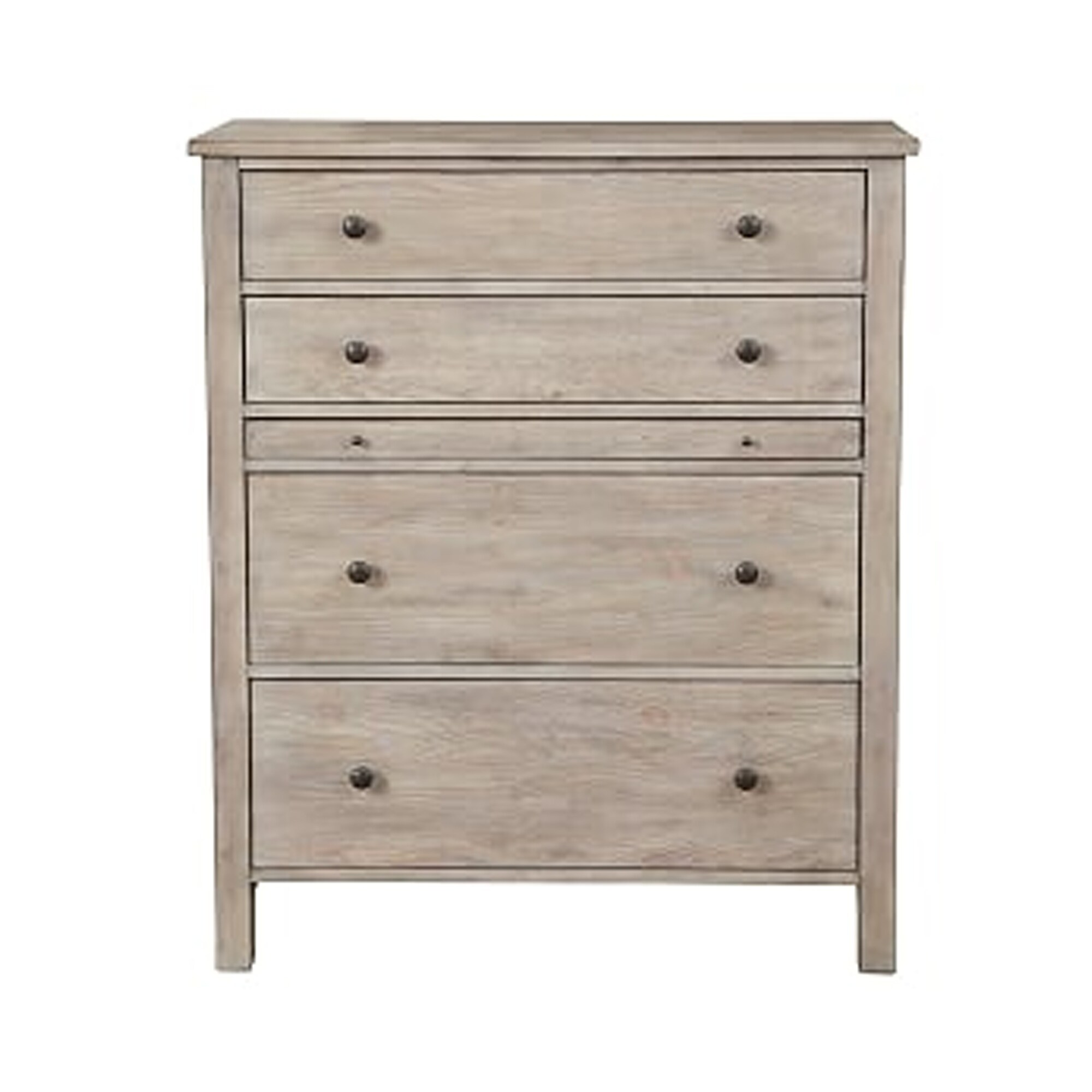 Wooden Chest with 4 Spacious Drawer and 1 Pull Out Tray， Gray - - 30438478 - Mycitystee