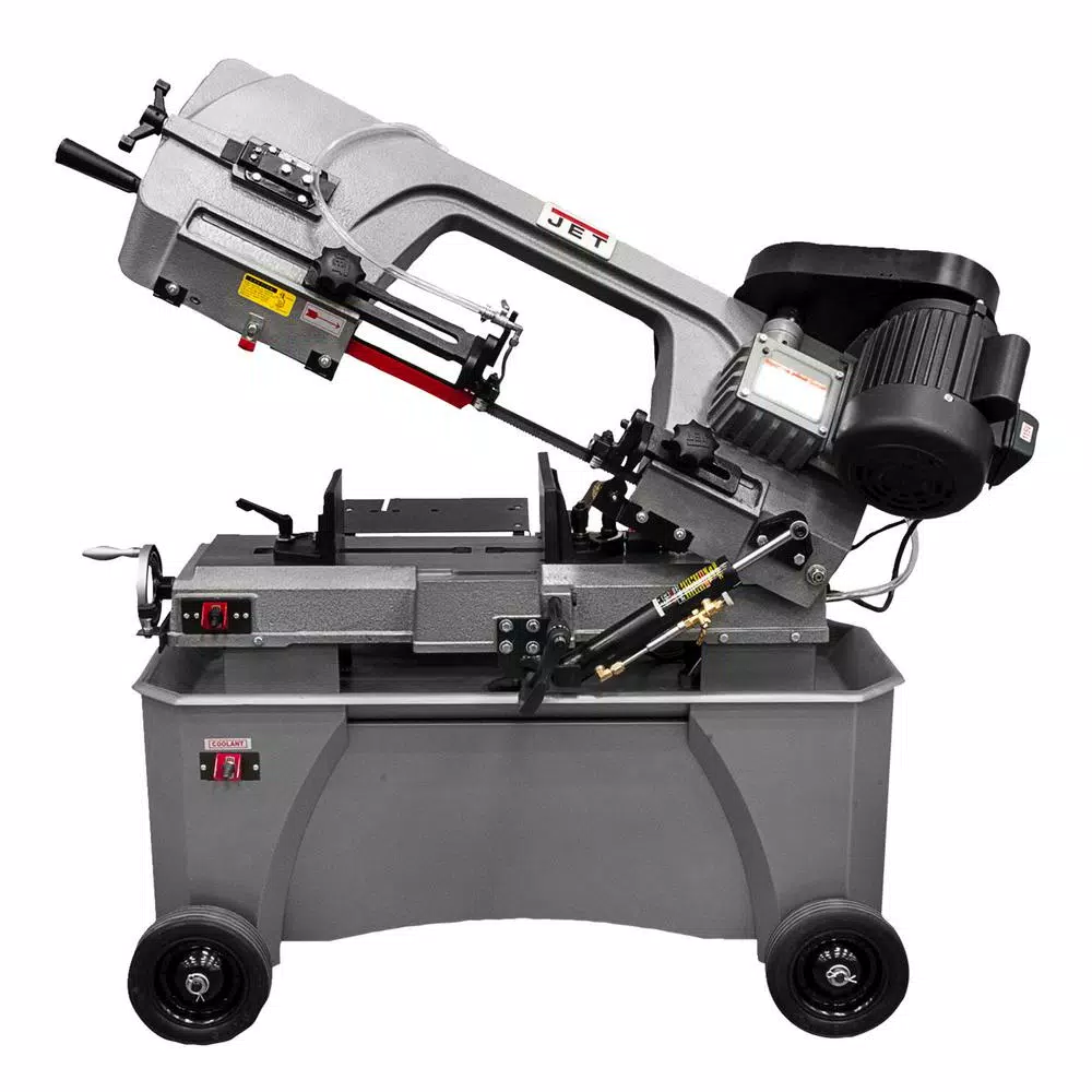 Jet 3/4 HP 7 in. X 12 in. Deluxe Metalworking Horizontal/Vertical Band Saw w/ Closed Stand， 4-Speed， 115/230-Volt， HVBS-712D and#8211; XDC Depot - Mycitystee