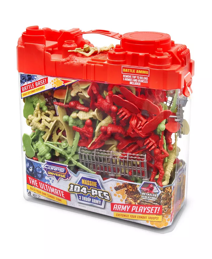 Lanard The Corps Universe Army Playset 104 Piece Troop Army Battle Base Set - Mycitystee