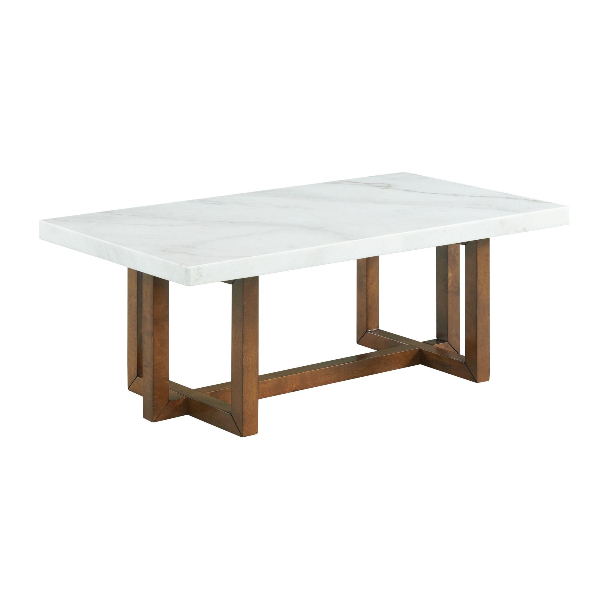 Meyers Marble Rectangular Coffee Table in White - Mycitystee