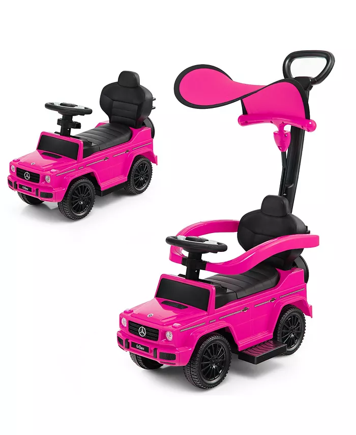 Costway 3 in 1 Ride on Push Car Mercedes Benz G350 Stroller Sliding Car - Mycitystee