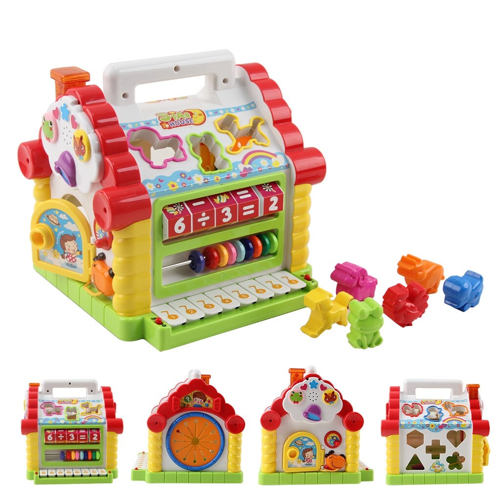 Multi-function House Shape Cognition Matching Toy With Music Children's Toy Set - Mycitystee