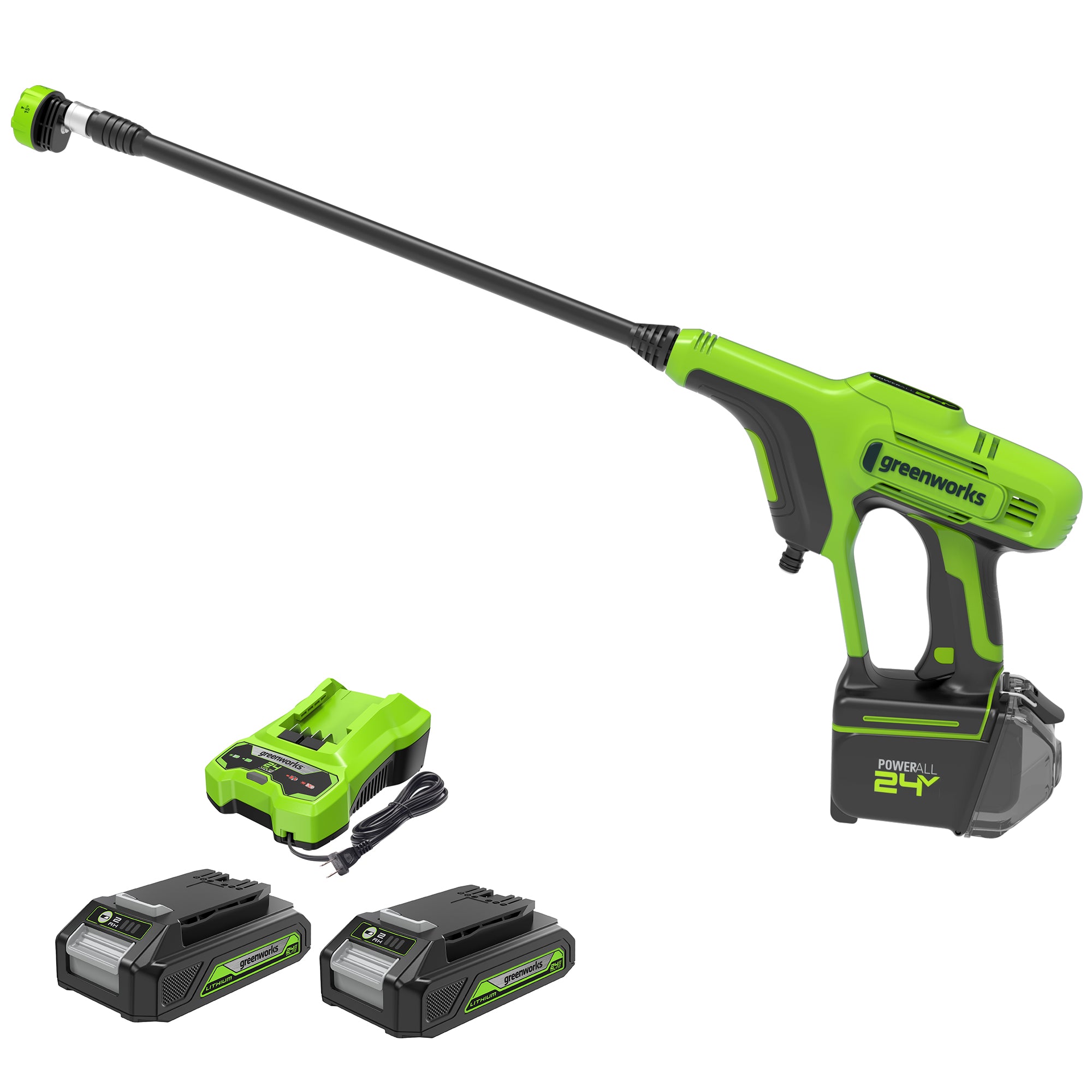 24V 600-psi Cordless Power Cleaner W/ (2) 2.0Ah Batteries  Charger - Mycitystee