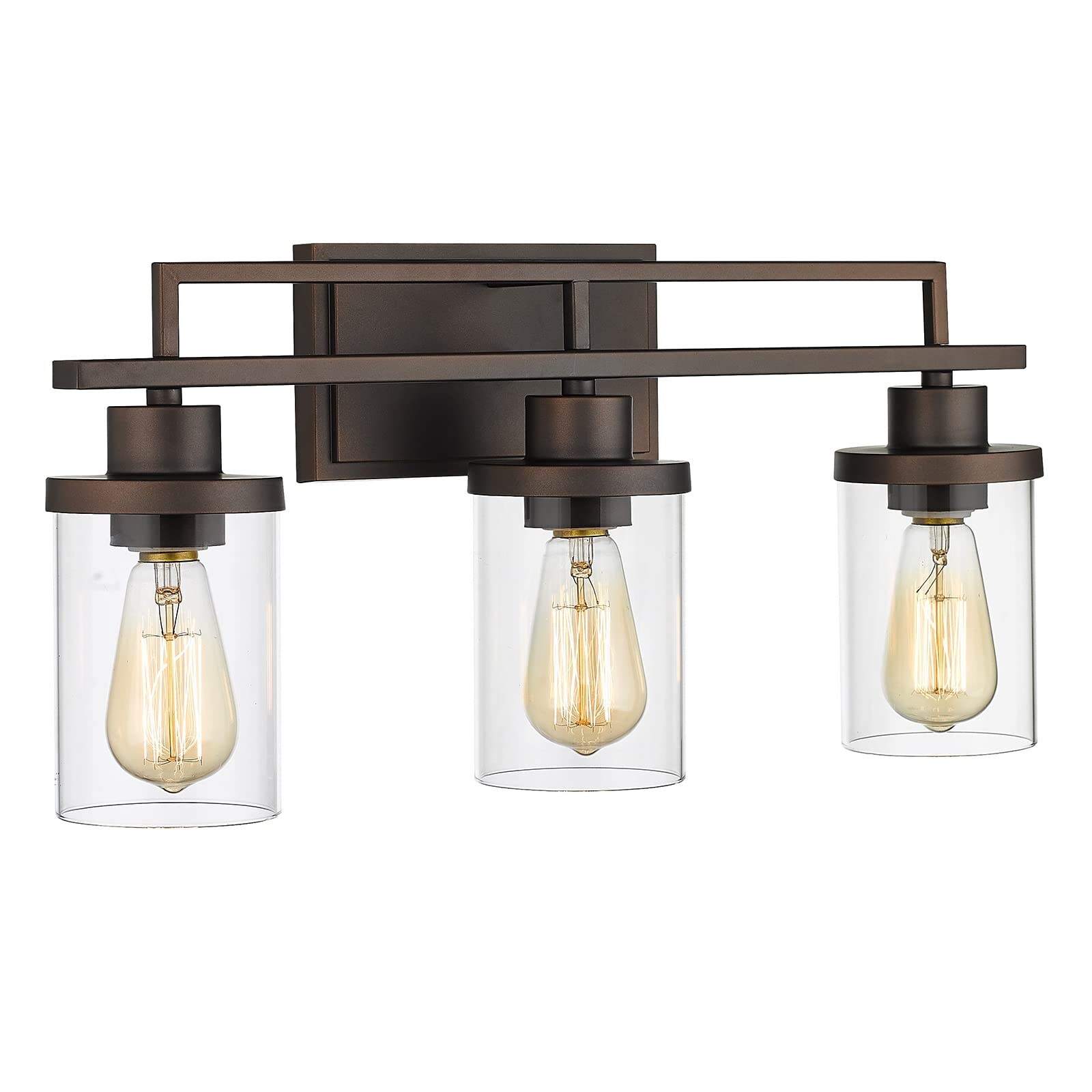 Farmhouse 3-Light Bathroom Vanity Light with Clear Glass - Mycitystee