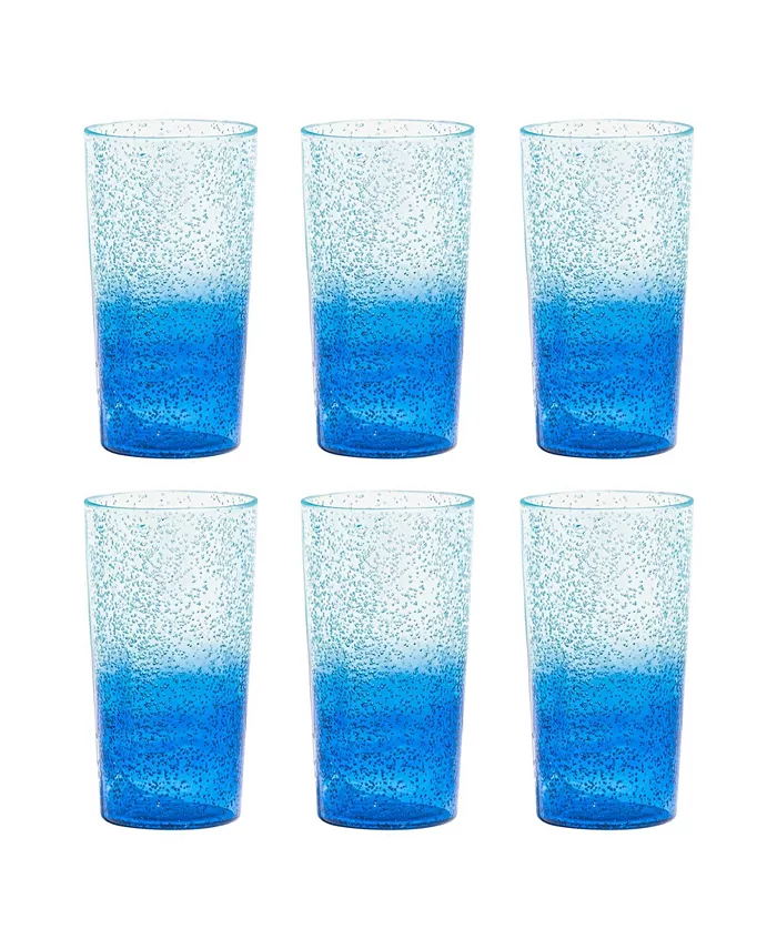 TarHong Oceanic Ombre Jumbo 6-Piece Premium Acrylic Glass Set， 23 oz - Mycitystee