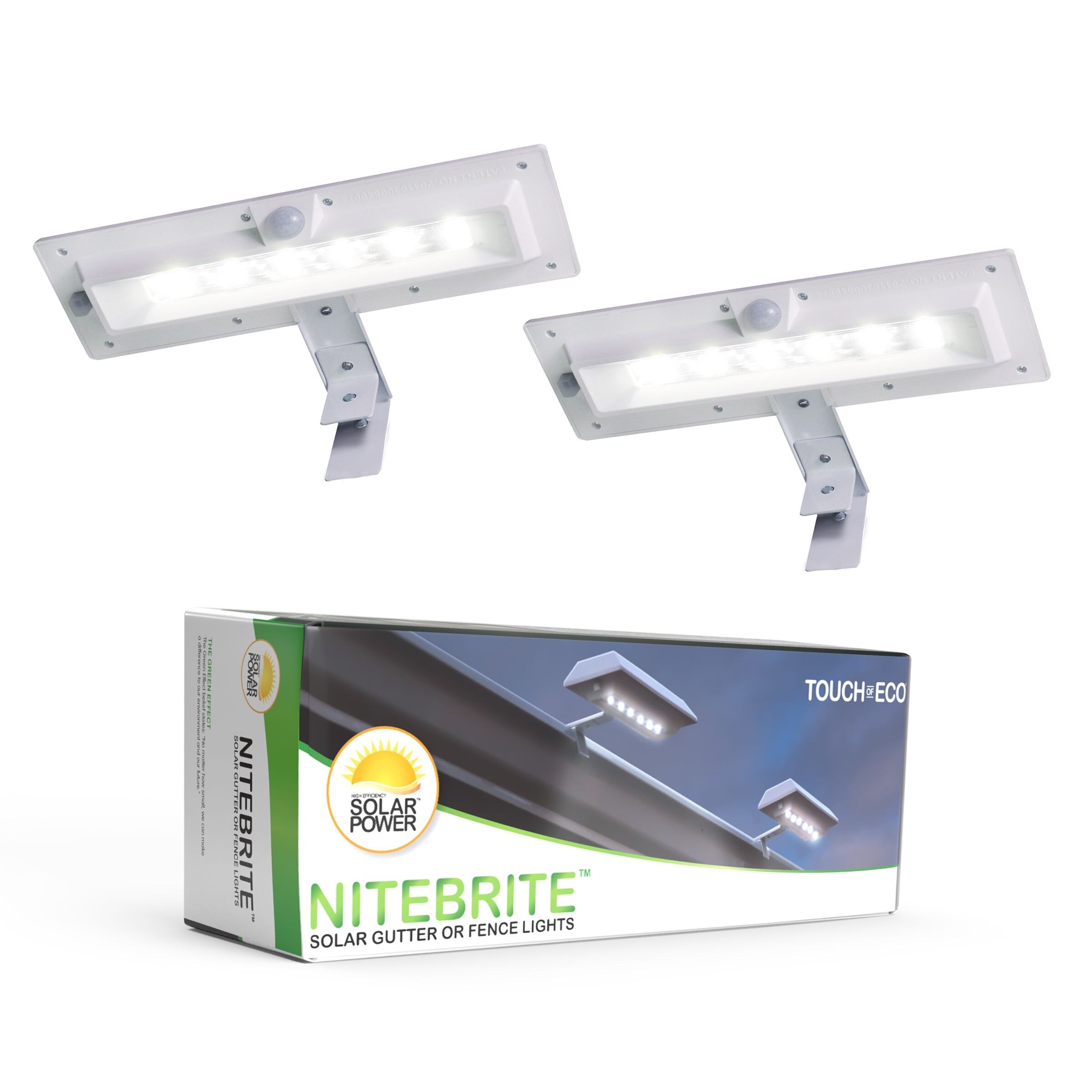 Nitebrite Solar Motion Detector Outdoor LED Lights 2 or 4 Pack - Mycitystee