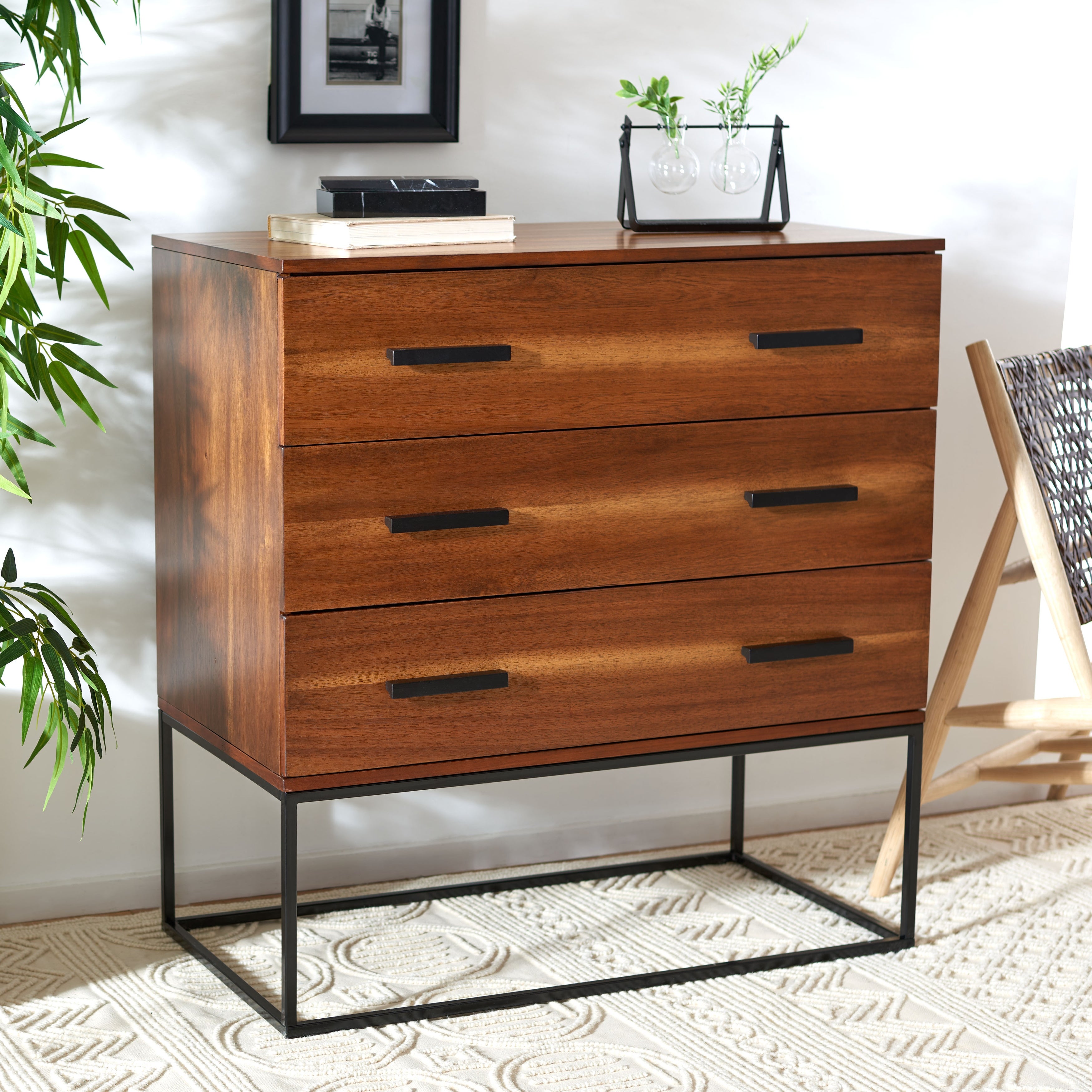 SAFAVIEH Marquise Brown 3-Drawer Chest - - 34090138 - Mycitystee