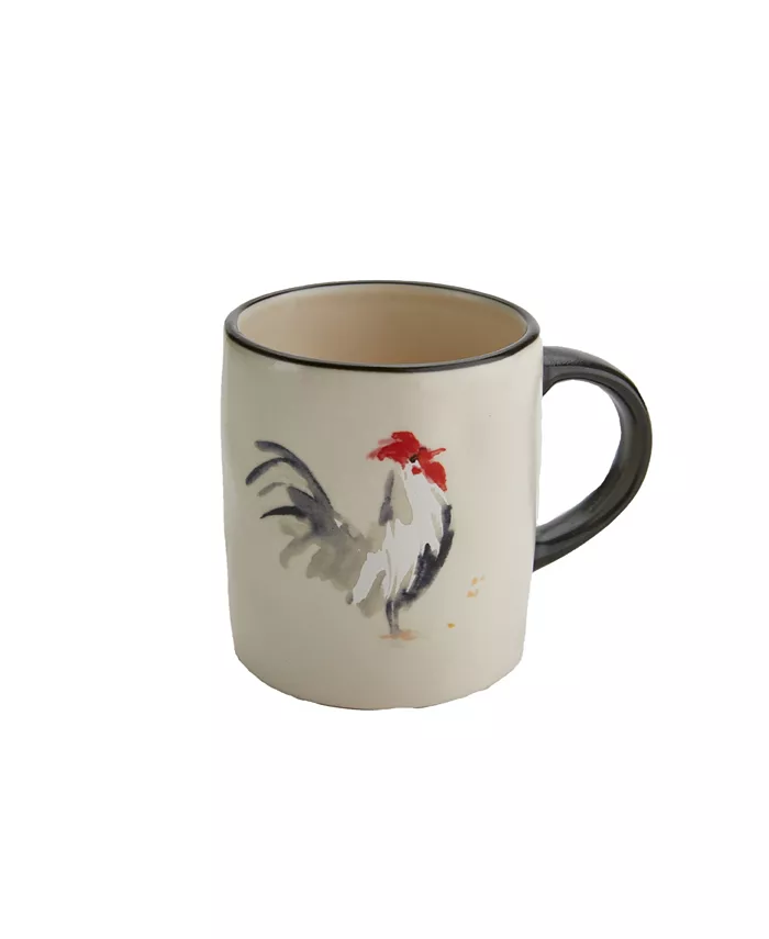 Tableau Rooster Mugs， Set of 4 - Mycitystee