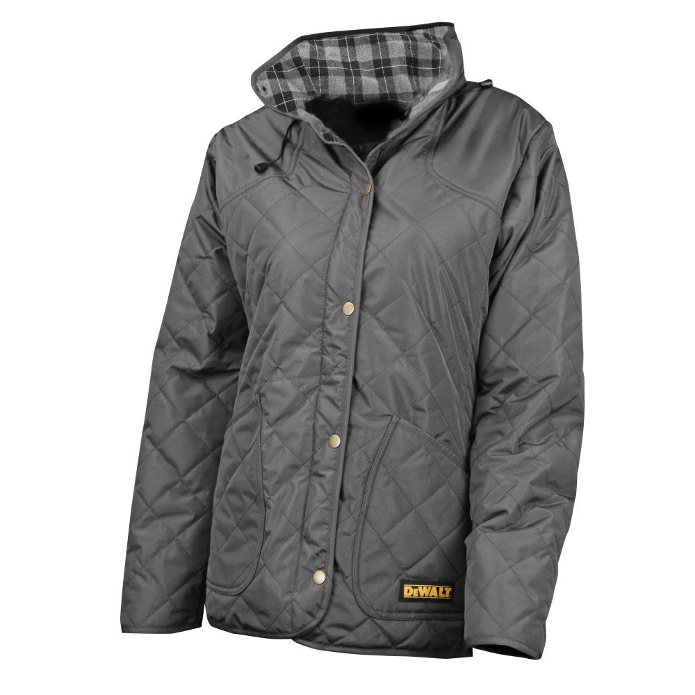 DEWALT Womens Flannel Lined Quilted Heated Kit Charcoal Jacket 2X DCHJ084CD1-2X from DEWALT - Mycitystee