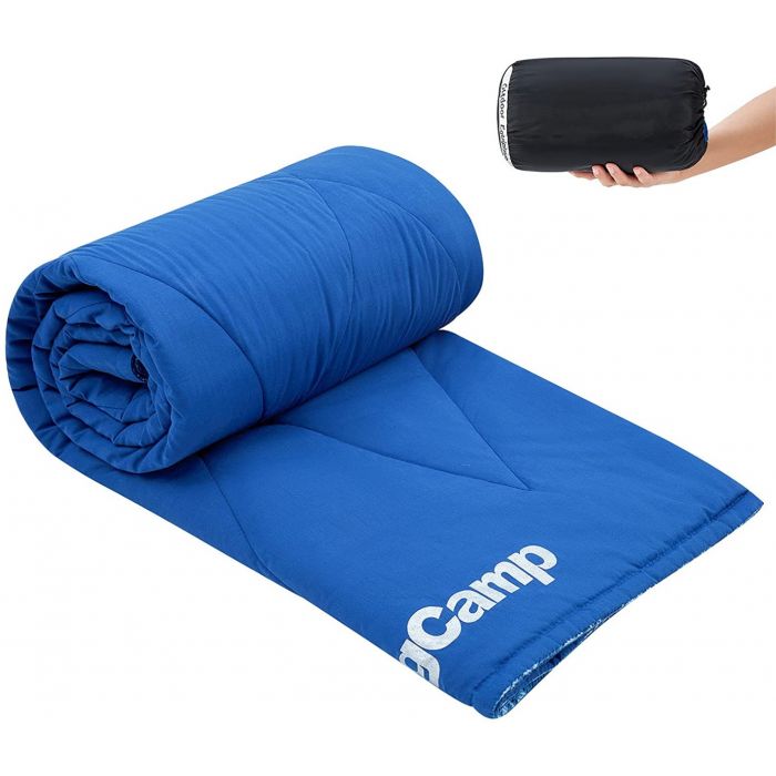 KingCamp Outdoor Cotton Extra Large Warm Windproof Flannel Sleeping Bag Wearable Camping Blanket Backpacking Quilt - Mycitystee