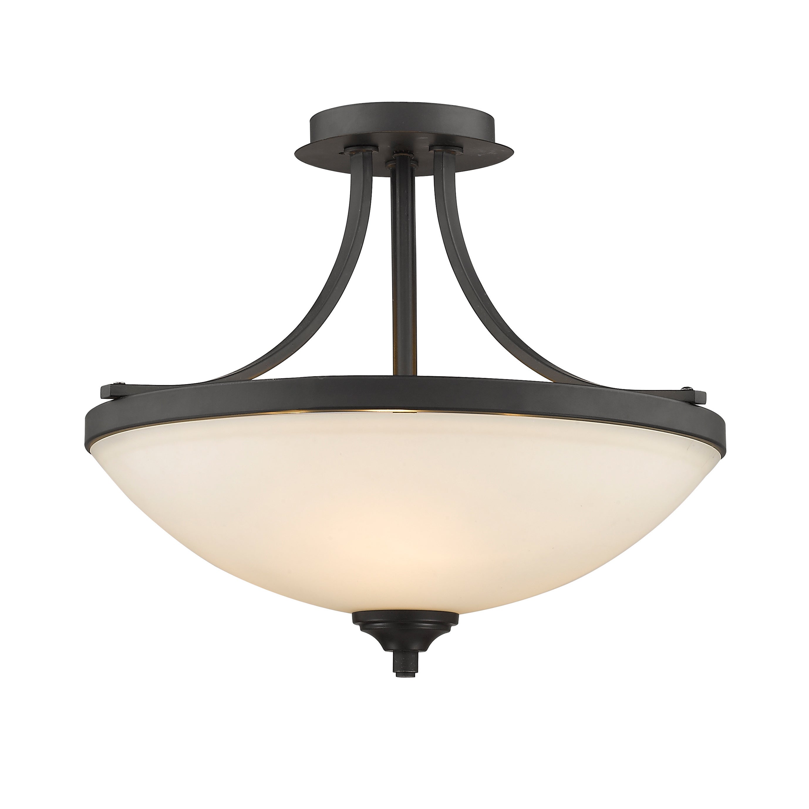 Avery Home Lighting Bordeaux 3-lights Bronze Semi Flush Mount - Mycitystee