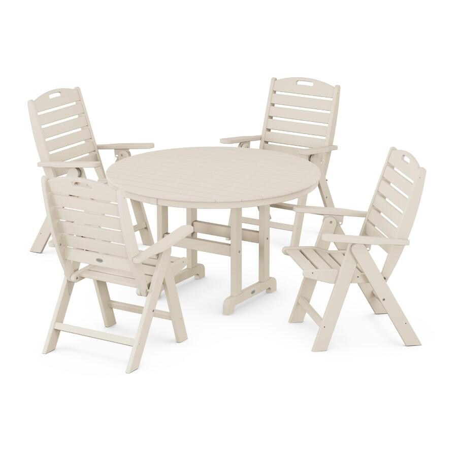 POLYWOOD Nautical 5-Piece Dining Set in Sand - Mycitystee