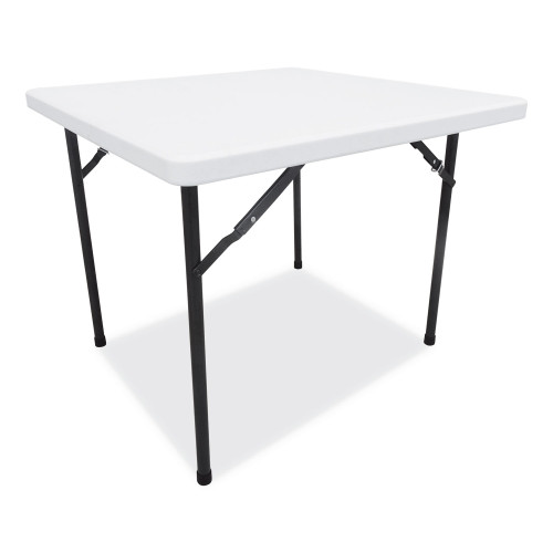 Alera Square Plastic Folding Table， 36w x 36d x 29.25h， White (PT36SW) - Mycitystee