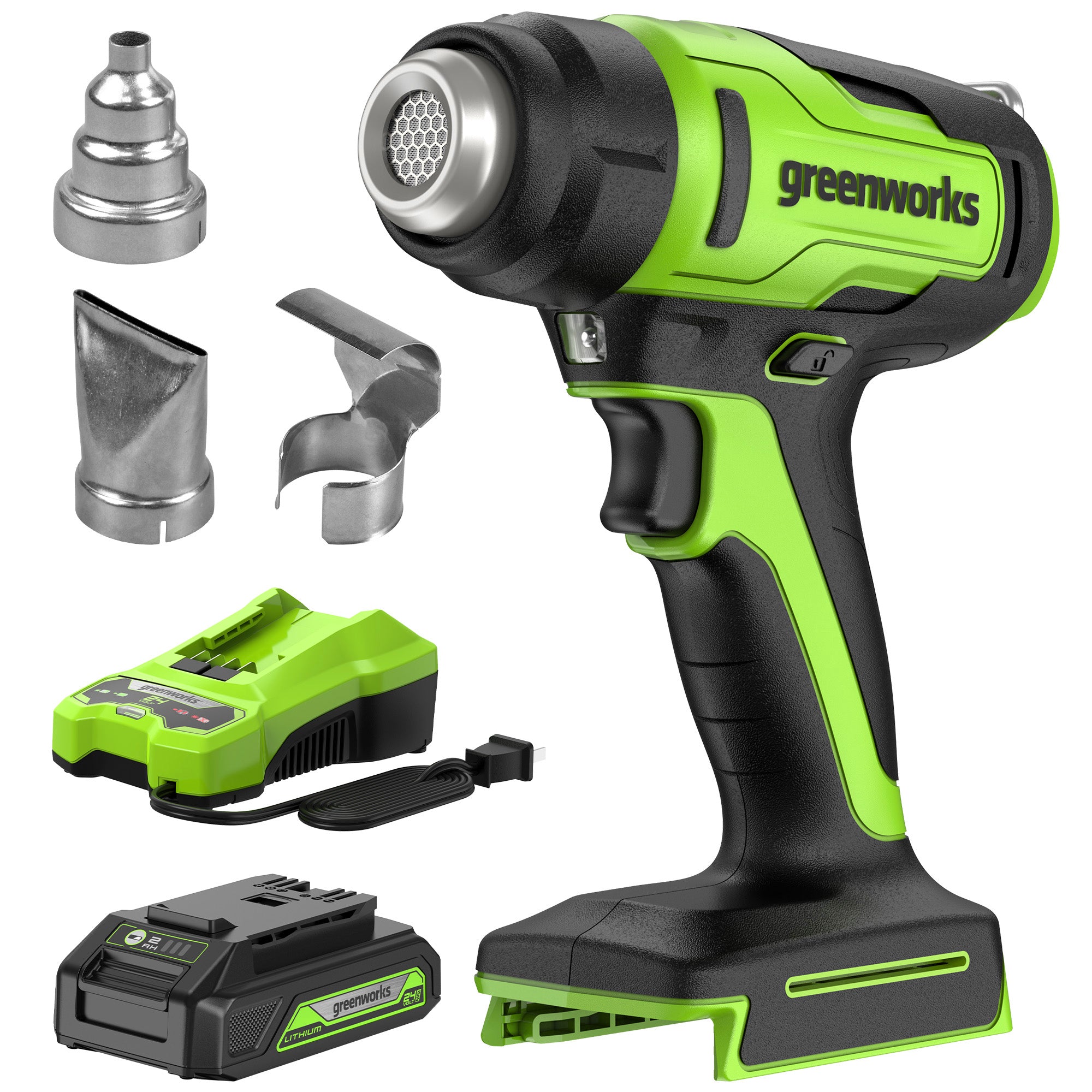 24V Cordless Heat Gun w/ 2.0Ah USB Battery  Charger - Mycitystee
