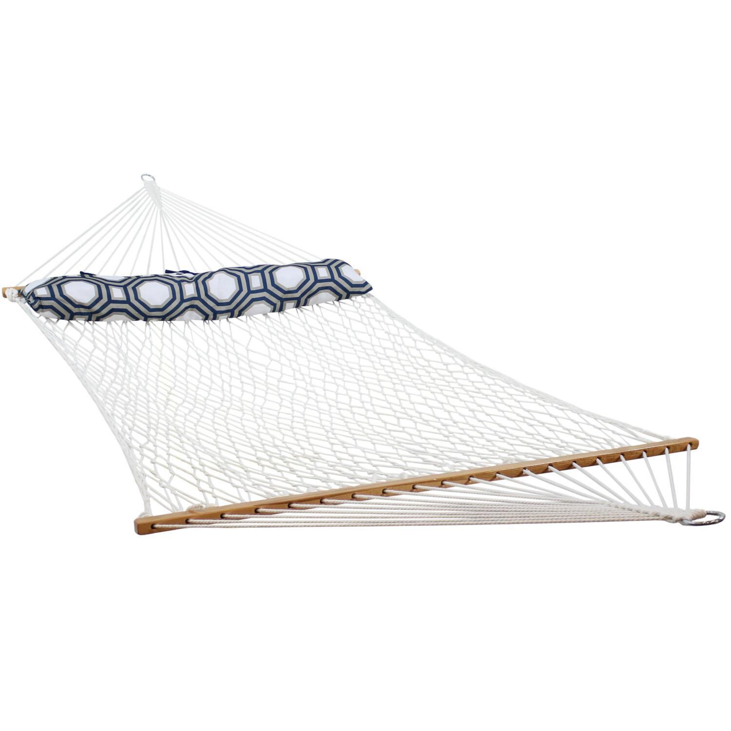 Ultimate Patio Classic Double Rope Hammock w/ Pillow - Mycitystee