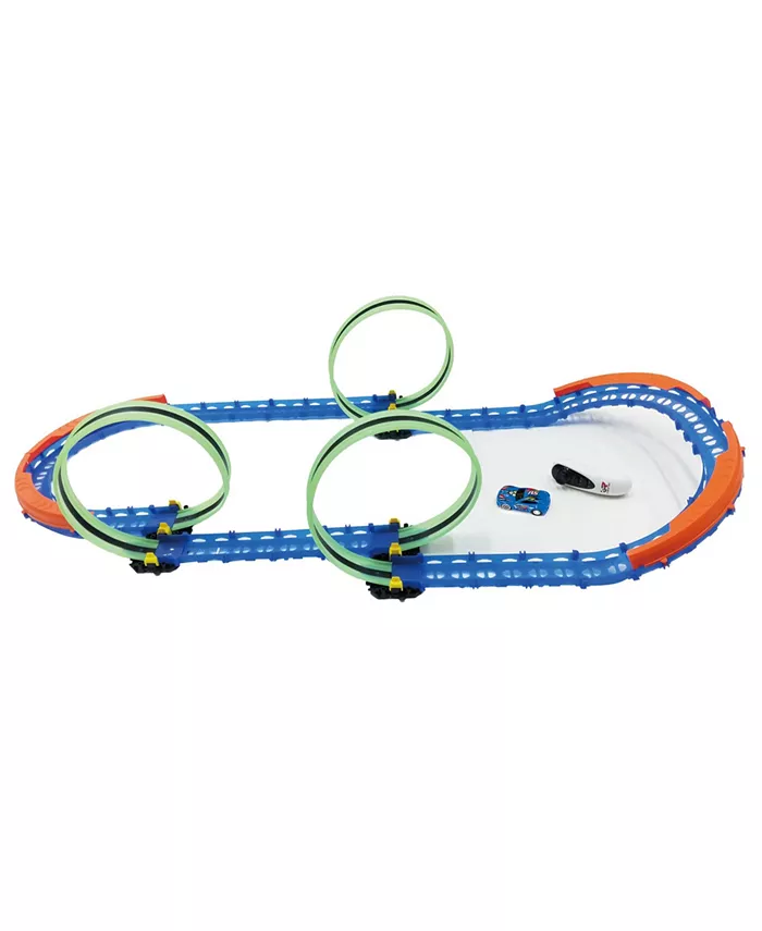 Jada Toys R C  car and track with three loops and glow trace technology. - Mycitystee