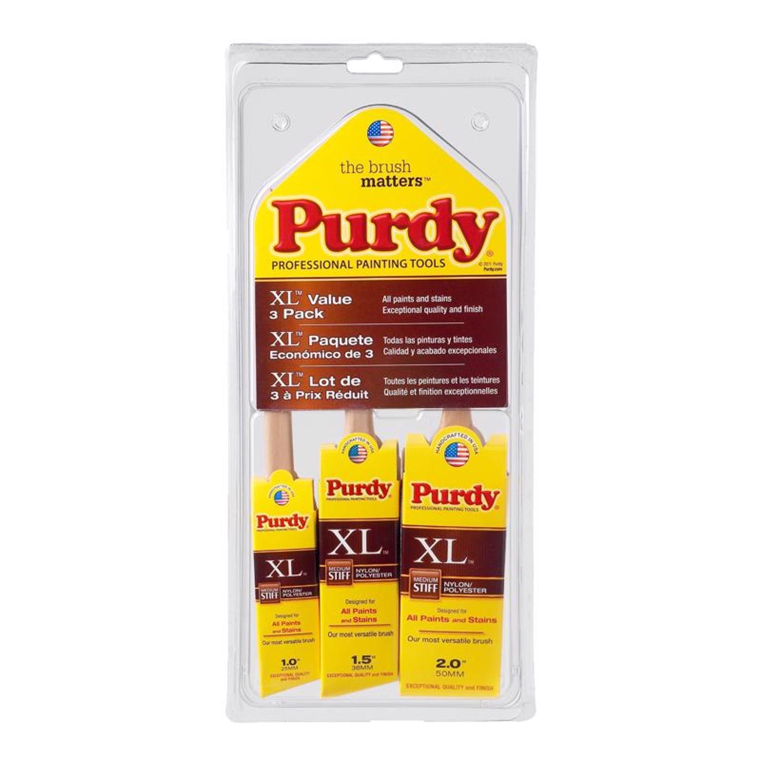 Purdy XL Multi-Pack Medium Stiff Assorted Paint Brush Set - Mycitystee