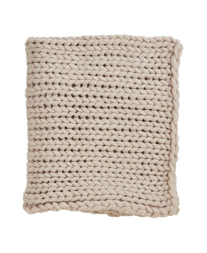 Saro Lifestyle Chunky Woven Knit Throw - Mycitystee