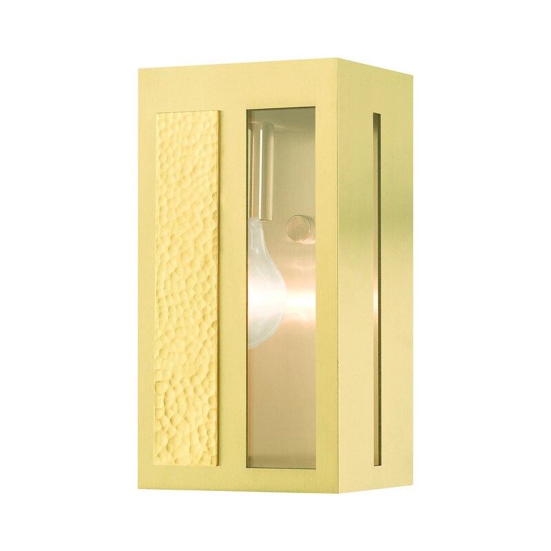 1 Lt Satin Brass Outdoor ADA Wall Lantern - Mycitystee