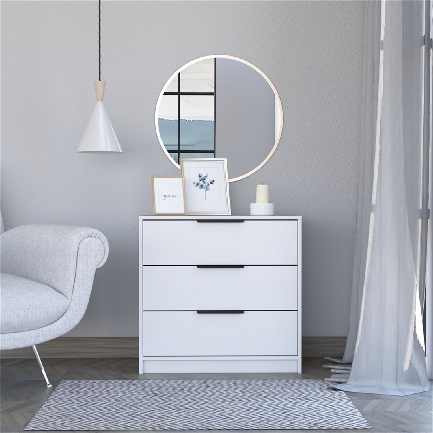 3 Wooden Drawers Dresser - - 37862881 - Mycitystee