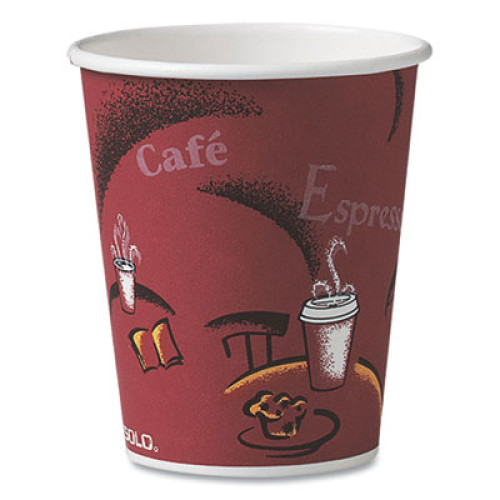 Dart Solo Bistro Design Hot Drink Cups， Paper， 10oz， 1000/Carton (370SI) - Mycitystee