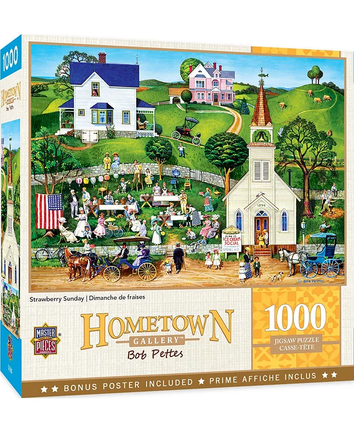 MasterPieces Puzzles Hometown Gallery - Strawberry Sunday 1000 Piece Puzzle - Mycitystee