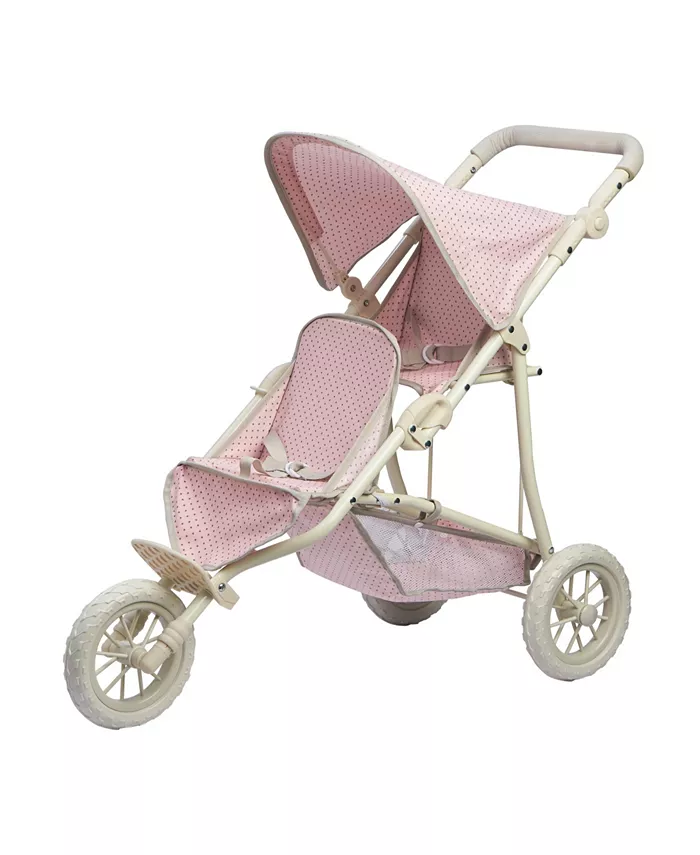 Redbox Olivia's Little World Polka Dots Princess Baby Doll Twin Jogging Stroller - Mycitystee