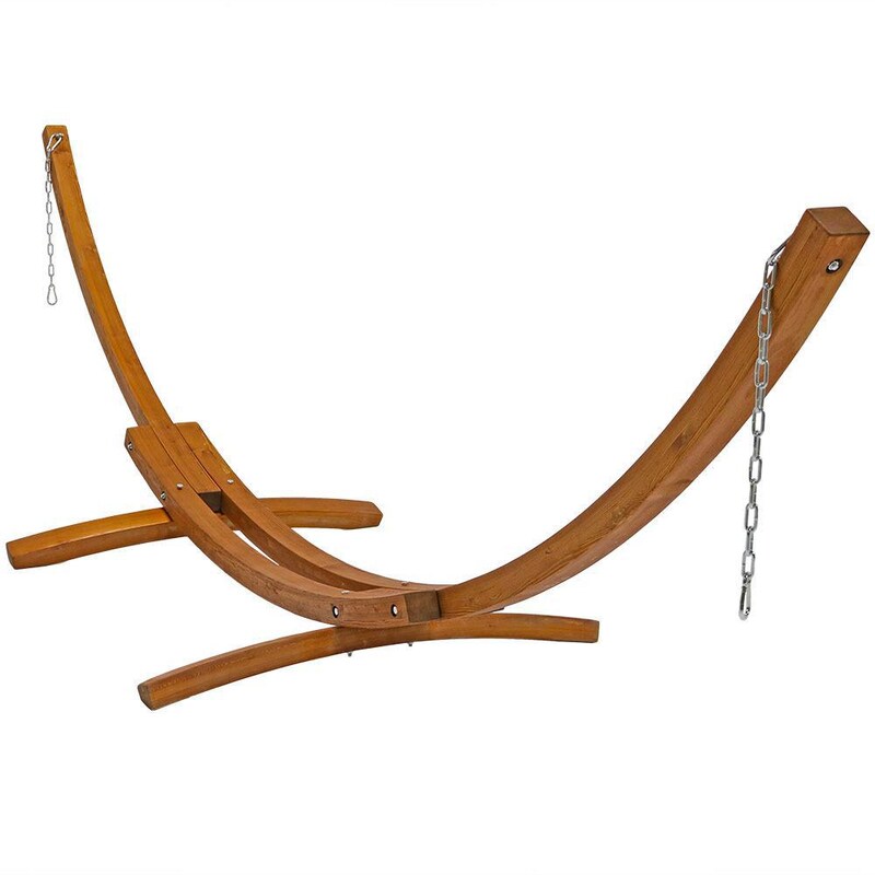 Ultimate Patio Solid Wood Curved Hammock Stand - Mycitystee