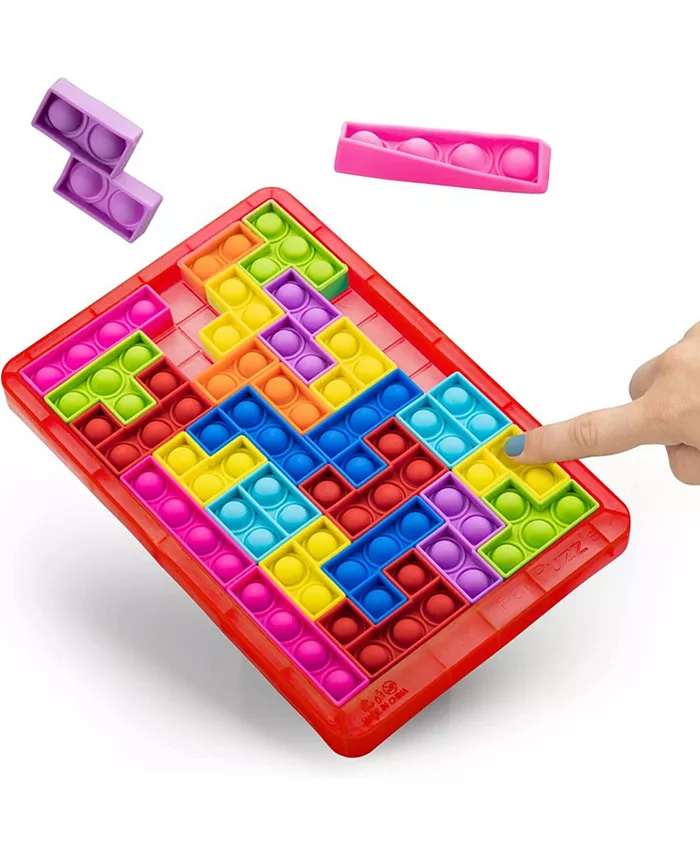 Power Your Fun Pop Puzzle Popper Fidget Game - Red - Mycitystee