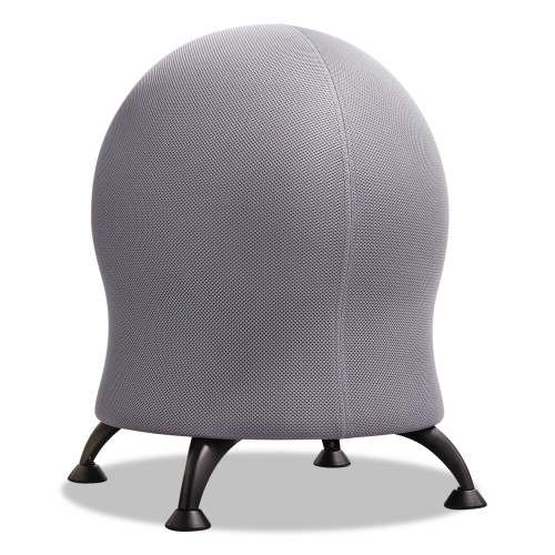 Safco Zenergy Ball Chair， Backless， Supports Up to 250 lb， Gray Fabric Seat， Black Base (4750GR) - Mycitystee
