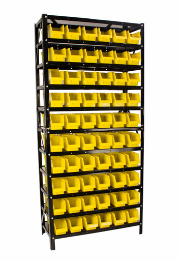 Erie Tools 60 Bin Parts Rack Storage Shop Garage Organizer - Mycitystee