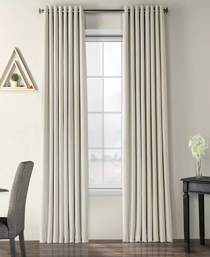 Exclusive Fabrics Furnishings Signature Blackout Grommet Extra Wide Velvet Panel， 100