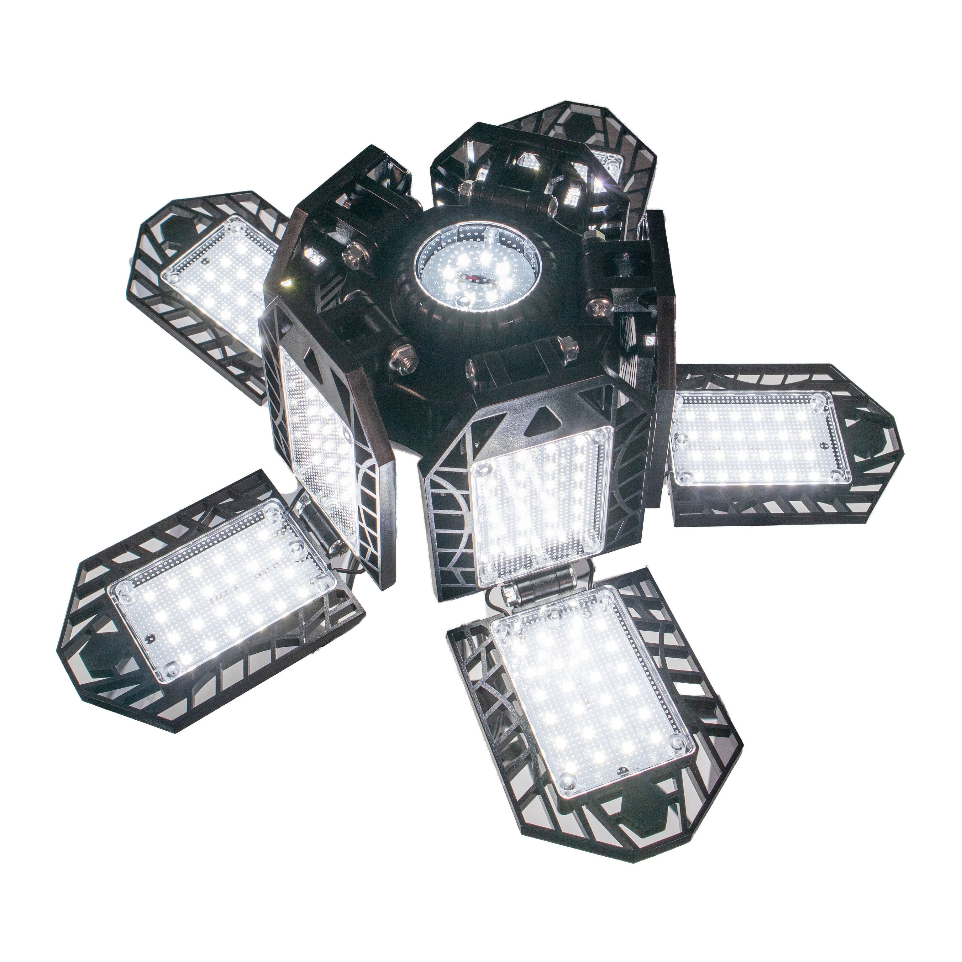 10 Leaf LED Bright Light Deformable 10 Adjustable Panels Garage Ceiling Light - Small - Mycitystee
