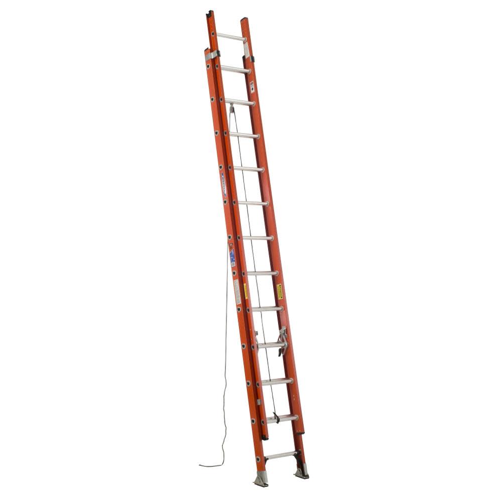 Werner Type IA Fiberglass D-Rung Extension Ladder 24' - Mycitystee