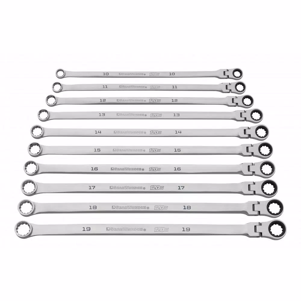 GEARWRENCH 120XP Universal Spline XL Flex Head Gearbox Ratcheting Metric Wrench Set (10-Piece) and#8211; XDC Depot - Mycitystee