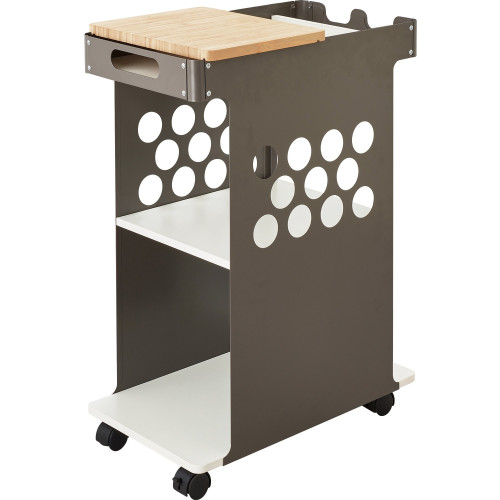 Safco Mini Rolling Storage Cart， 29.75w x 15.75d x 16.5h， White， 200-lb Capacity (5209WH) - Mycitystee