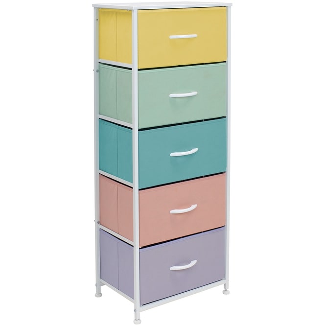 Dresser w/ 5 Drawers Furniture Tall Storage Organizer Unit for Bedroom - - 35269896 - Mycitystee