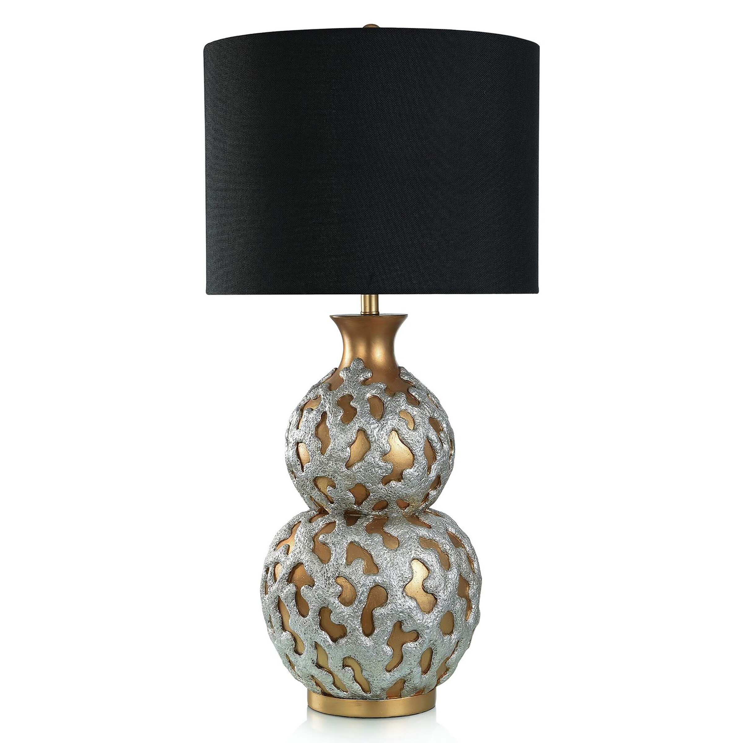 Reef Table Lamp - Gold And Silver Finish On Resin Body - 18