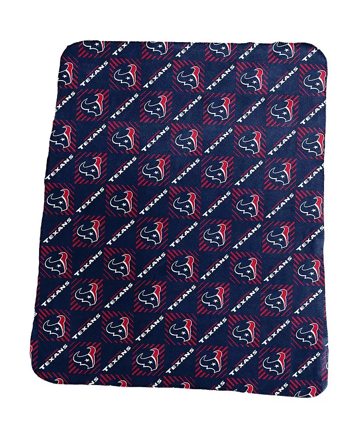Logo Brands Houston Texans 60'' x 50'' Repeating Pattern Fleece Throw Blanket - Mycitystee