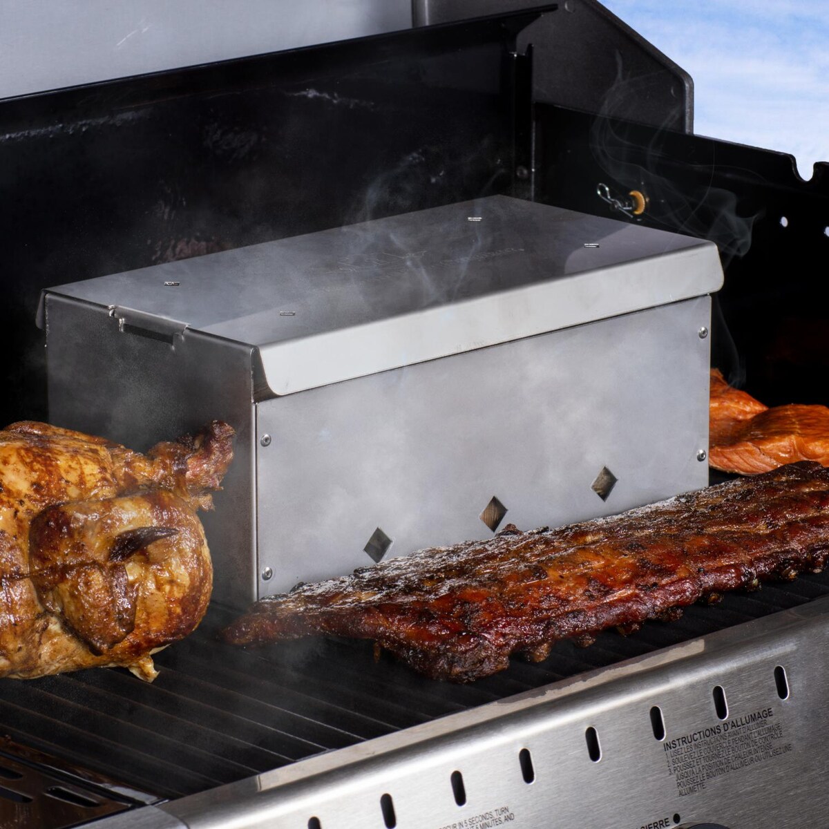 DiamondKingSmoker Stainless Steel Large Smoker/Cooker Smoker Box - Mycitystee