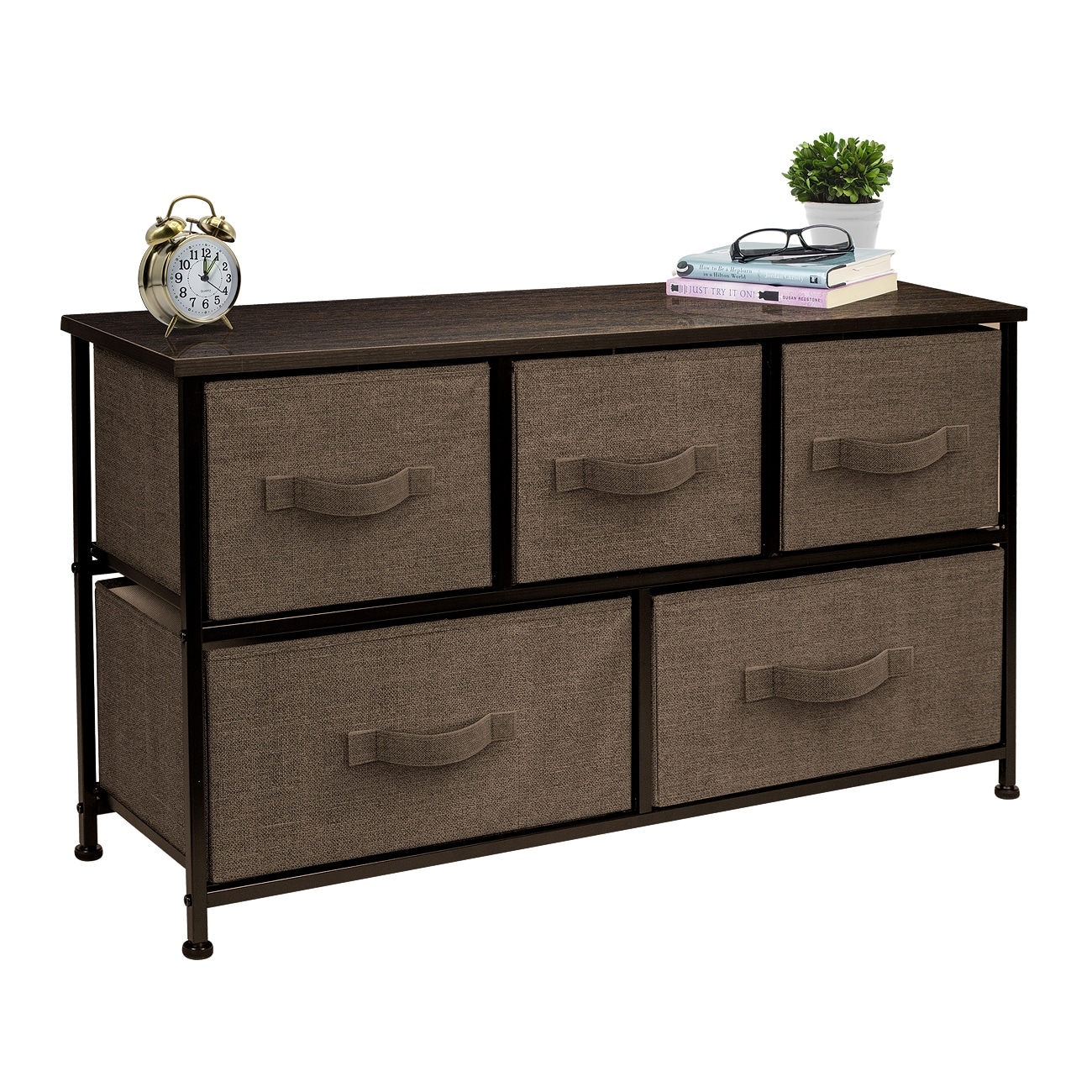 Dresser w/ 5 Drawers Furniture Storage Chest for Home， Bedroom - - 34483726 - Mycitystee
